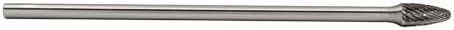 Drill America SF-1 Carbide Burr/Rotary File Tree Radius End Double Cut for Die Grinder 1/4" Dia. x 1/2" Cut Length with 1/4" Shank and 6" Overall Length, DUL Series
