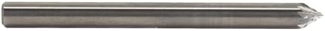 Drill America SJ-42 Carbide Burr/Rotary File 60 Degree Included Angle Double Cut for Die Grinder 1/8" Dia. x 3/32" Cut Length with 1/8" Shank and 1-1/2" Overall Length, DUL Series