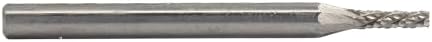 Drill America SB-41 Carbide Burr/Rotary File Cylindrical End-Cut Double Cut for Die Grinder 1/16" Dia. x 1/4" Cut Length with 1/8" Shank and 1-1/2" Overall Length, DUL Series
