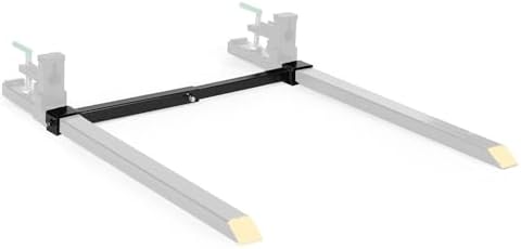 Titan Attachments Light-Duty Stabilizer Spreader Bar for 3" x 2" Clamp-On Forks, 19.5-36 Adjustable Width, Fork Stabilizer for Tractor Skid Steer Bucket Attachment