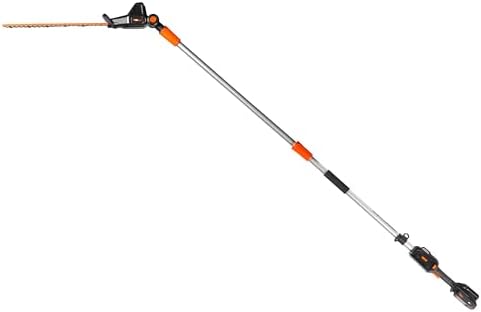 WEN 20V Max Cordless 20-Inch Hedge Trimmer Pole Saw with 14.6-Foot Reach, 2Ah Battery and Charger (20825)