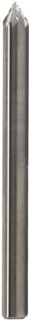 Drill America SJ-42 Carbide Burr/Rotary File 60 Degree Included Angle Double Cut for Die Grinder 1/8" Dia. x 3/32" Cut Length with 1/8" Shank and 1-1/2" Overall Length, DUL Series