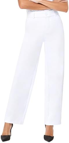 iChosy Womens High Waist Wide Straight Leg Trousers Casual Slacks Dress Pants with Pockets
