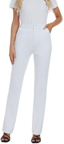 iChosy Women's Stretch Straight Leg Dress Work Pants Business Casual Slacks