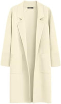 LILLUSORY Women's Long Cardigan Sweaters Fall Oversized Jacket Trench Coats