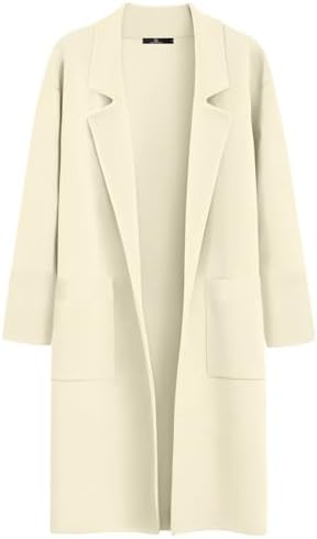 LILLUSORY Women's Long Cardigan Sweaters Fall Oversized Jacket Trench Coats