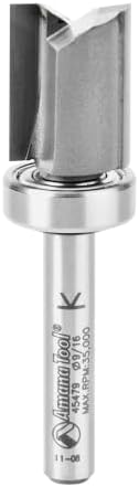 Amana Tool 45479 Carbide Tipped Flush Trim Plunge Template 9/16 D x 3/4 CH x 1/4 Inch SHK w/Upper Ball Bearing Router Bit