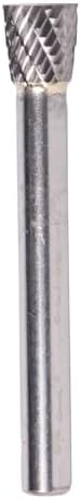 Drill America SN-7 Carbide Burr/Rotary File Inverted Cone Double Cut for Die Grinder 3/4" Dia. x 5/8" Cut Length with 1/4" Shank and 2-3/8" Overall Length, DUL Series