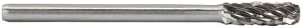 Drill America SC-51 Carbide Burr/Rotary File Cylindrical Radius-End Double Cut for Die Grinder 1/4" Dia. x 1/2" Cut Length with 1/8" Shank and 2" Overall Length, DUL Series