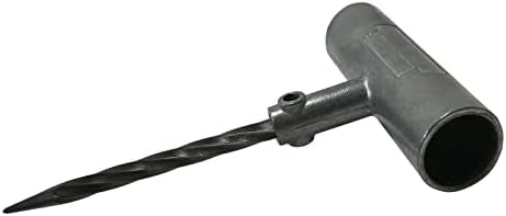 Die-Cast T-Handle Tire Plug Repair Set - Steel Replaceable Split Eye Needle & Probe