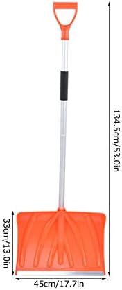 Snow Shovel, Large Capacity Aluminum Alloy Snow Pusher and Ice Crusher, with Foam Grip for Garden Car Camping Outdoor