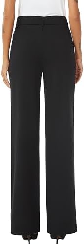 iChosy Womens High Waist Wide Straight Leg Trousers Casual Slacks Dress Pants with Pockets