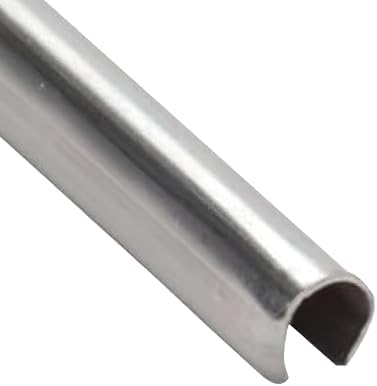 Hardware Sliding Patio Door Track Cover 1/4" Stainless Steel Snap-On Repair Cap, 2 Ft Replacement Rail for Worn Aluminum Glass Door Tracks, Smooth Sliding Door Repair Fix