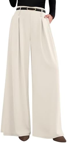 PRETTYGARDEN Womens Wide Leg Dress Pants Flowy Trousers