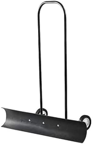 Snowcaster 70SNC 36-inch Bi-Directional Wheeled Snow Shovel Pusher and Barn Shovel, 10.5" x 36 ", Black