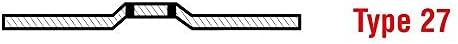 Mercer Industries 619050 Type 27 Depressed Center Double Reinforced Cut-Off Wheel, All Metals Cutting, including SS, 25 Pack, 7" x .045" x 7/8"
