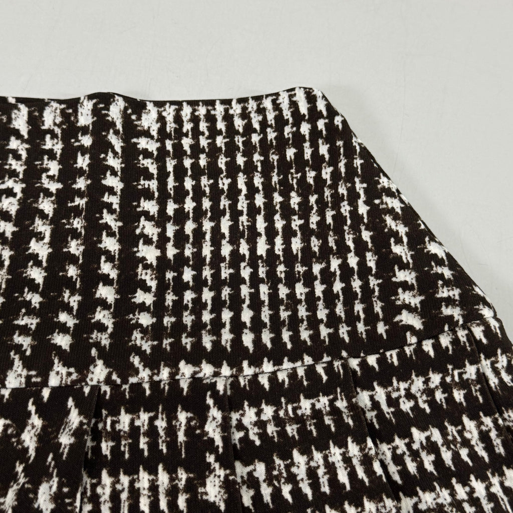 NORMA KAMALI Silky Jersey Pleated Micro Skirt Unlined Women's Sz S/32 Chocolate