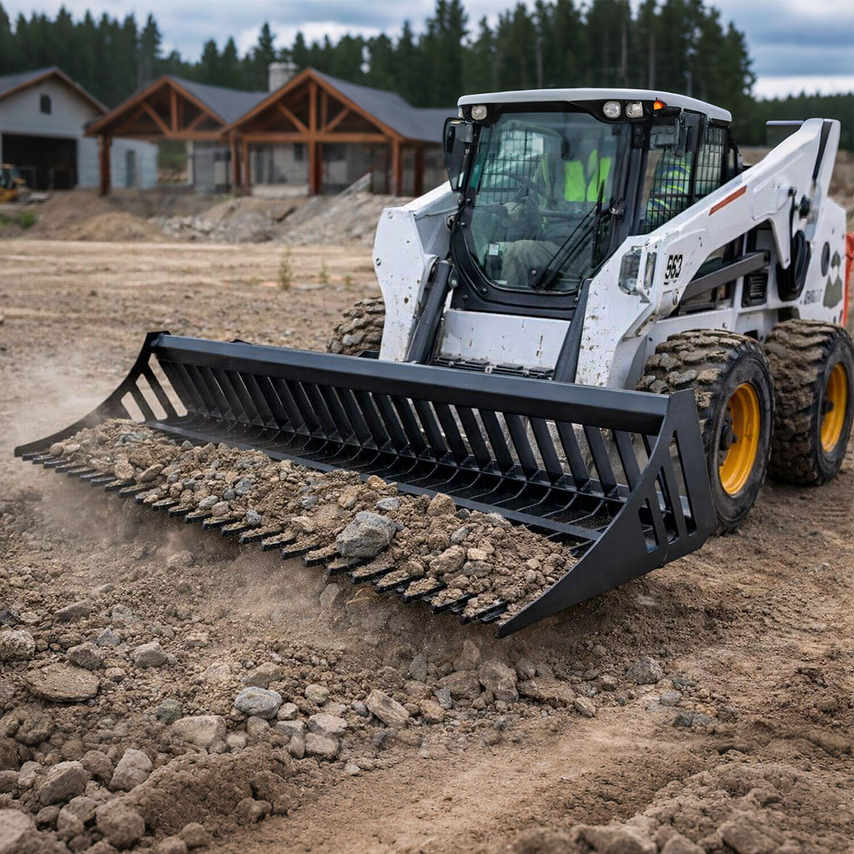 Greatbear Universal & Heavy-Duty Skid Steer Rock Bucket