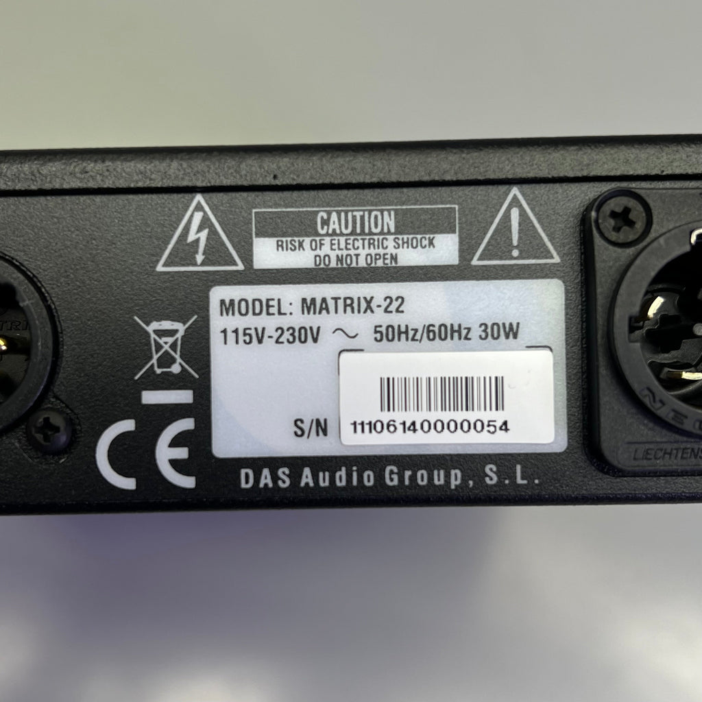 DAS AUDIO GROUP Half Rack Mount Dual Input/Output Channel Breakout Box 11106140