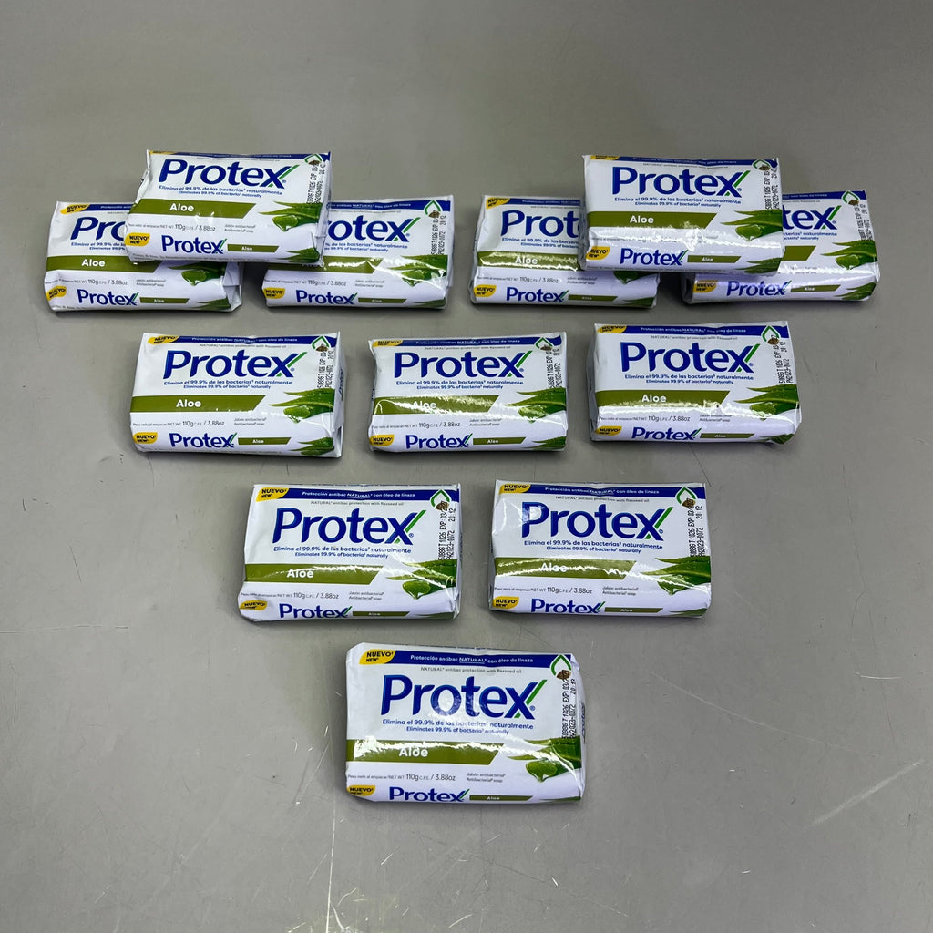 PROTEX (12 PACK) Aloe Extract 24hr Germ Protection Bar Soap 3.88 Oz BB 03/27