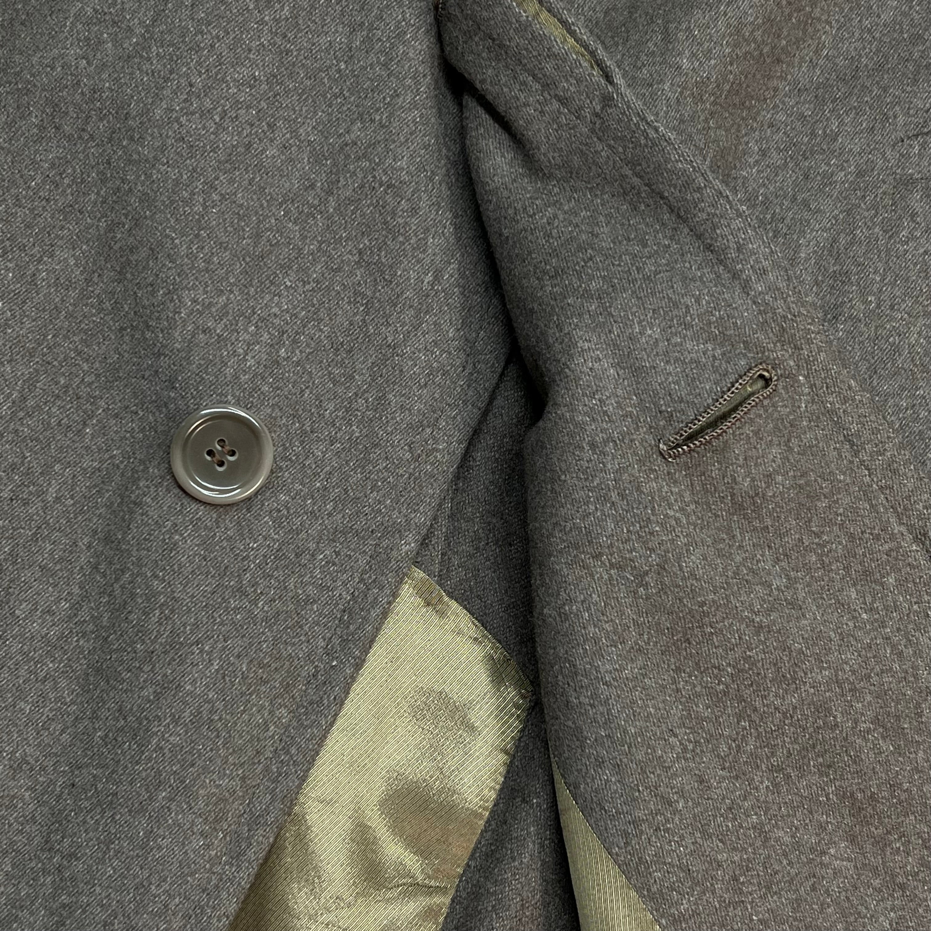 PHIL'S ASTORIA Wool Trench Coat Made In USA Men's Sz M Heather Brown