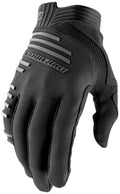 100% R-Core Gloves - Black Full Finger Men's Large