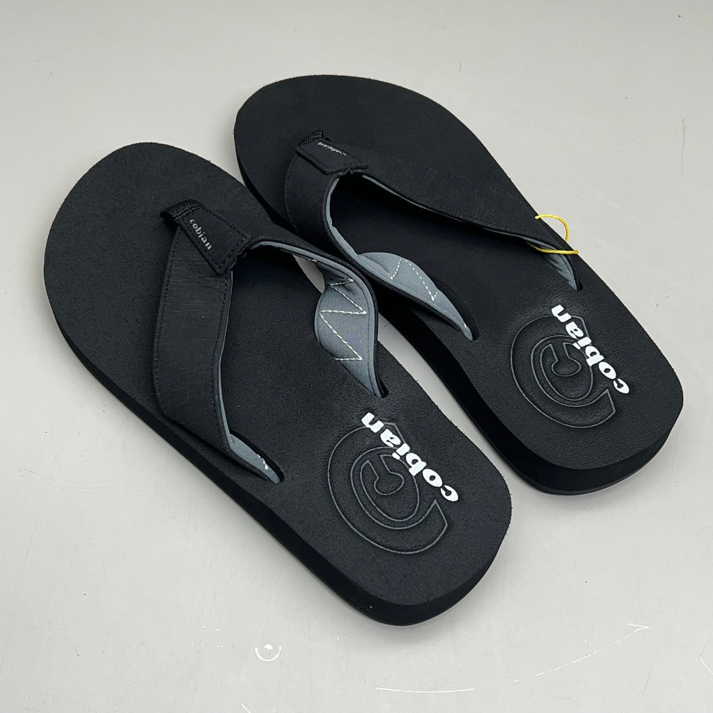 COBIAN Floaters 2 Synthetic Strap Flip Flop Men's Sz 8, EU 40 Black FLT18-001-8