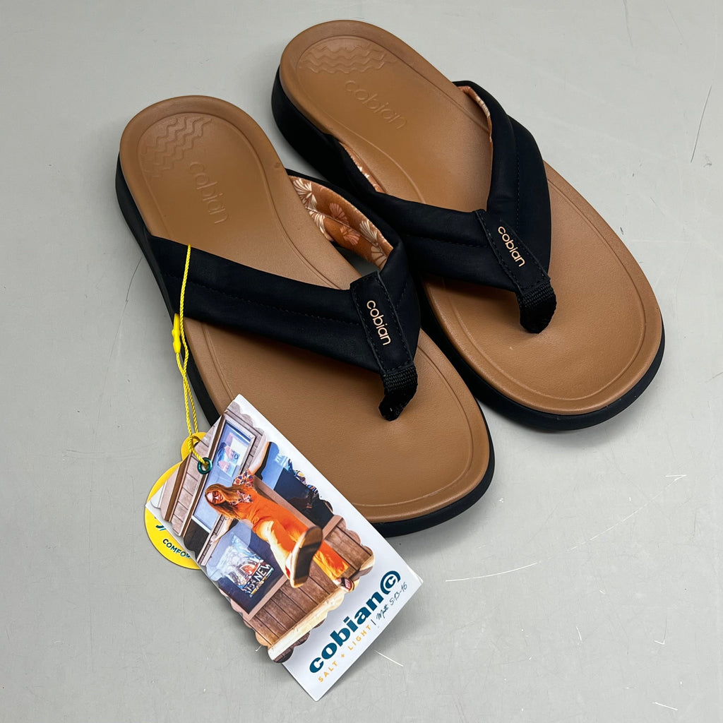COBIAN Darby Synthetic Suede Strap Sandals Women's SZ 10, EU 41 Black DAR24-001-10