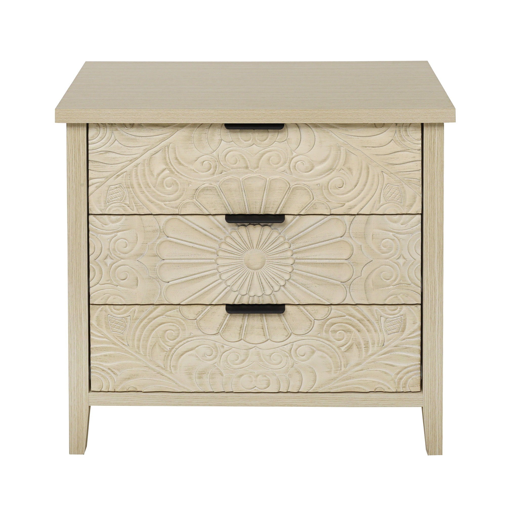 3 Drawer Cabinet - Natural Wood Finish