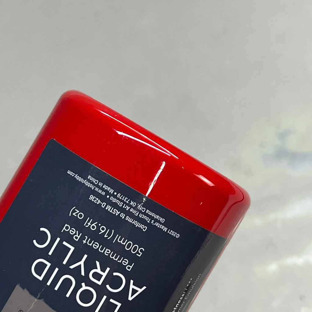 MASTERS TOUCH (2 PACK) Liquid Acrylic Paint 16.9 Fl Oz Permanent Red 1818954