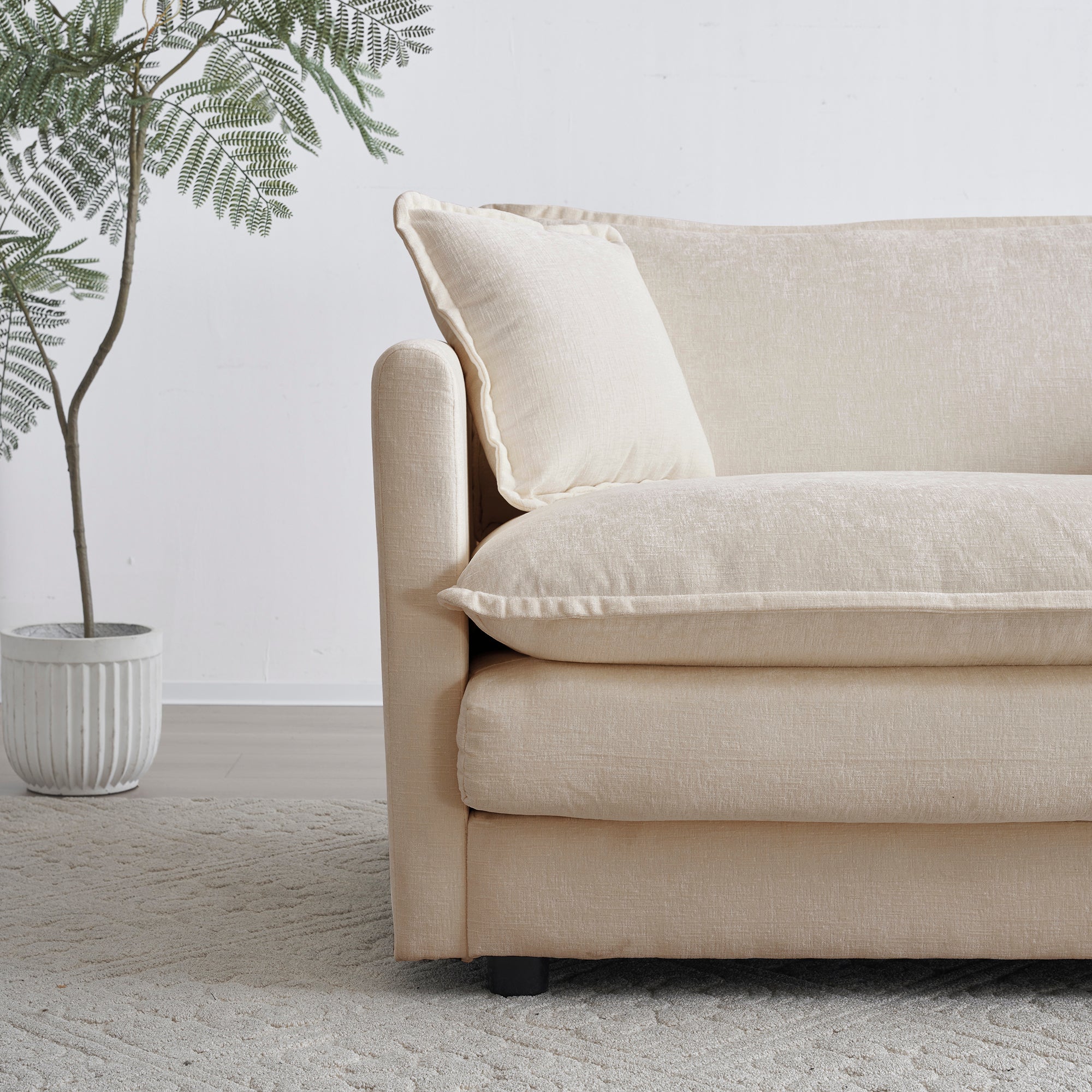 Comfy Deep Single Seat Sofa Upholstered Reading Armchair