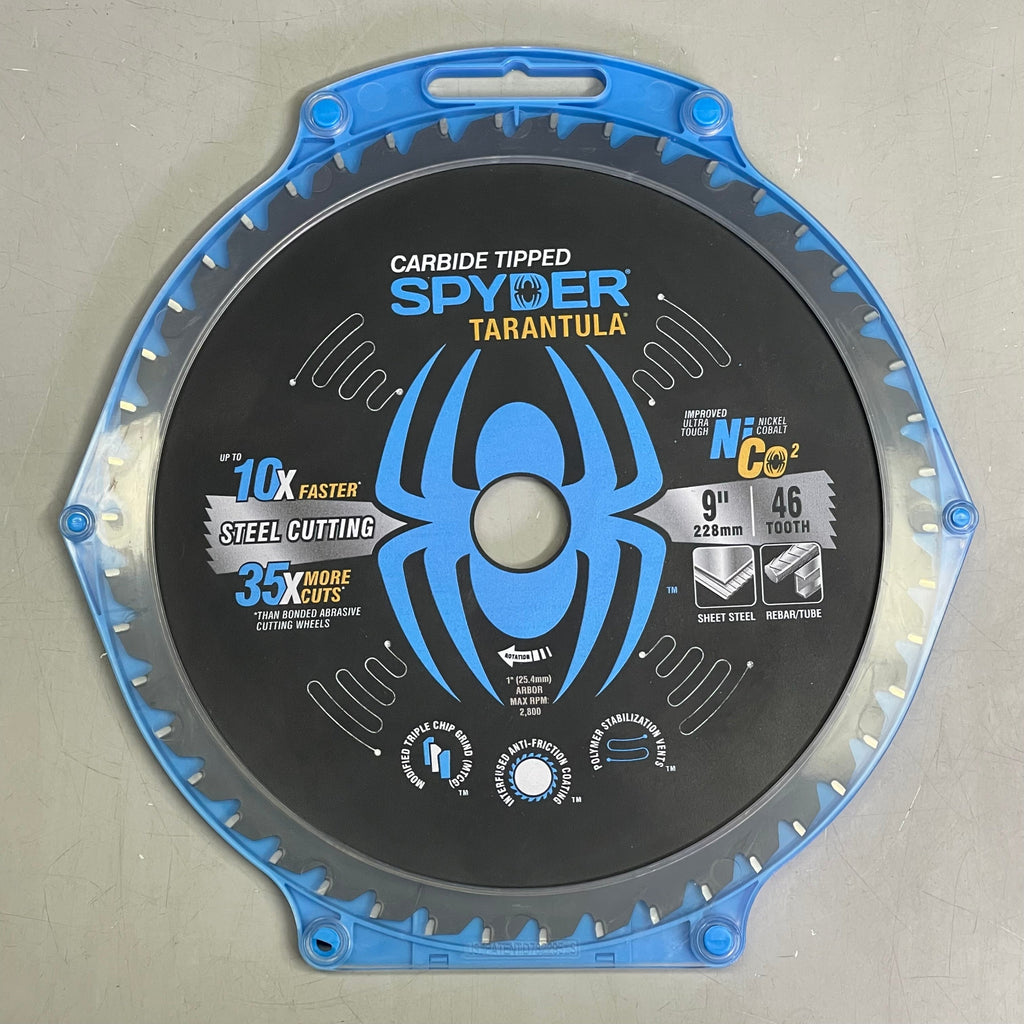SPYDER Tarantula Steel Cutting Circular Saw Blade 46-Tooth, 9" Black 13503