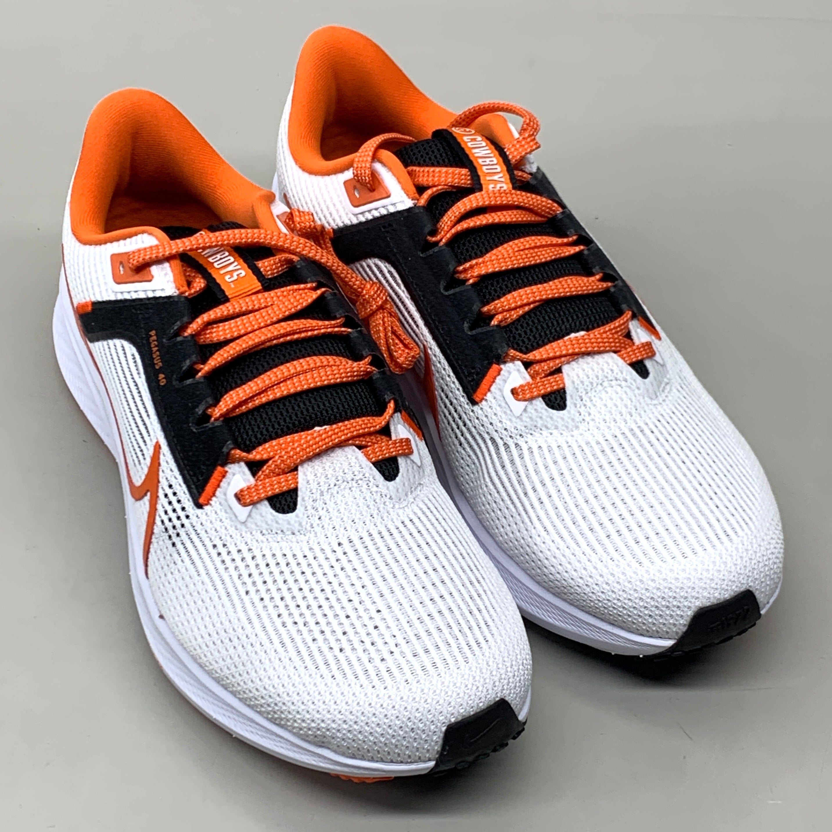 NIKE Zoom Pegasus 40 OK STATE Shoes White, Brilliant Orange & Black 12 W 10.5 M DZ5973-100