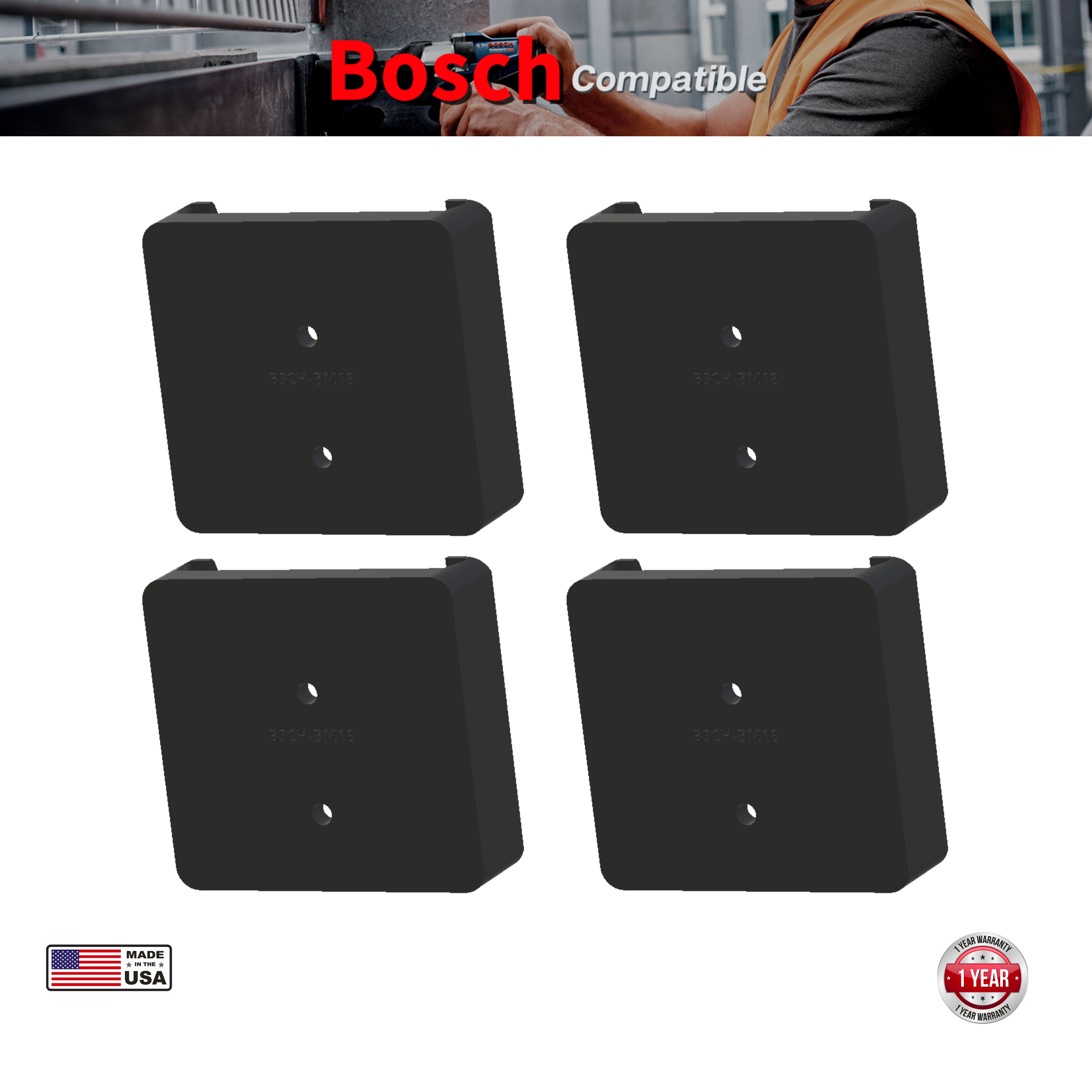 Bosch 18V Battery Mount | Battery Holder (4 Pack)