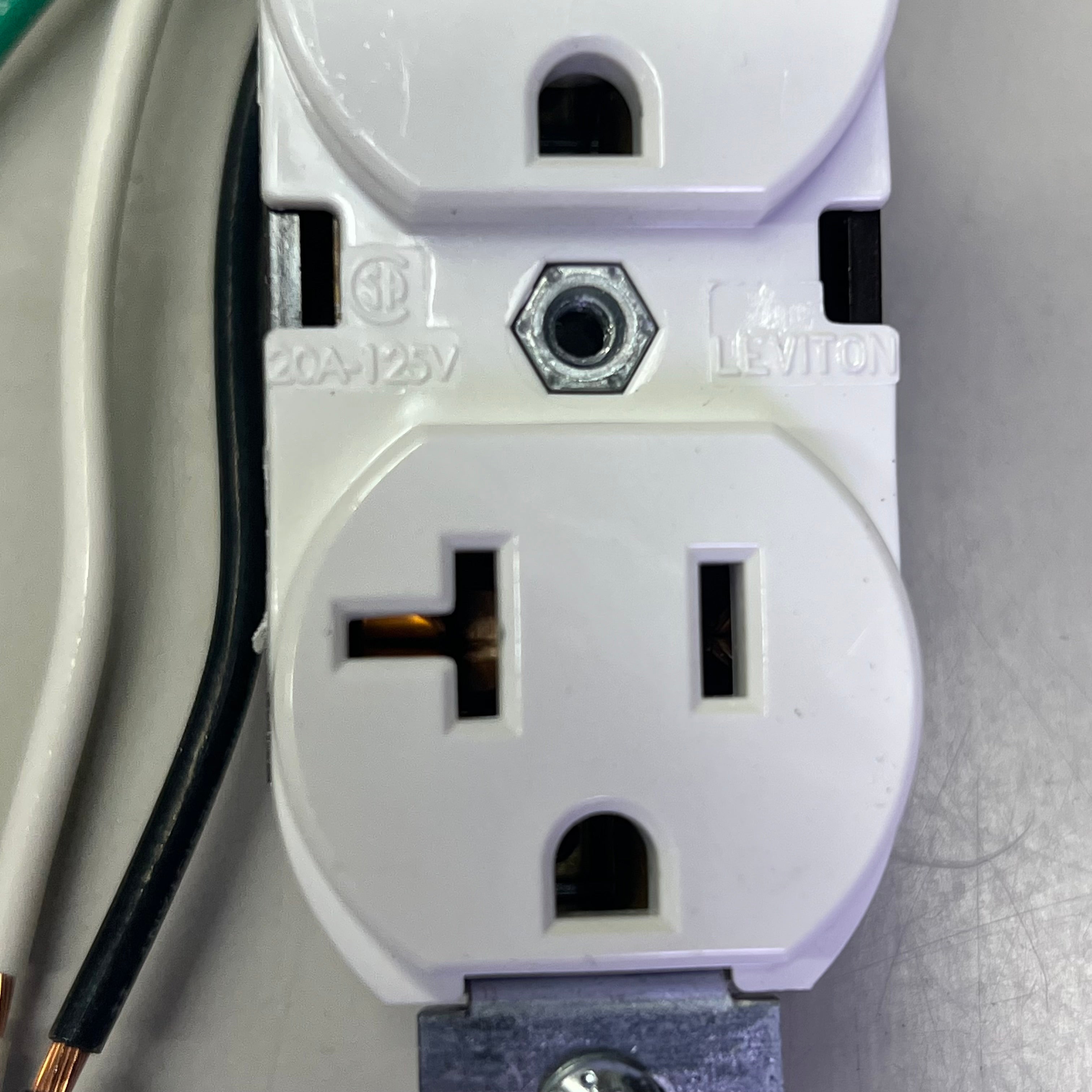 LEVITON (2 PACK) Duplex Receptacle/Outlet Industrial Grade 20 Amp White 5362-LW