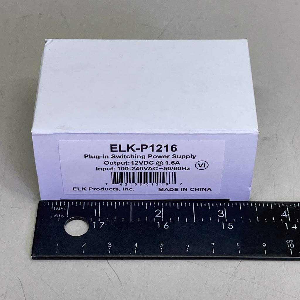 ELK Plug-In Switching Power Supply 12V, 1.5Amp, 100-120VAC ELK-P1216