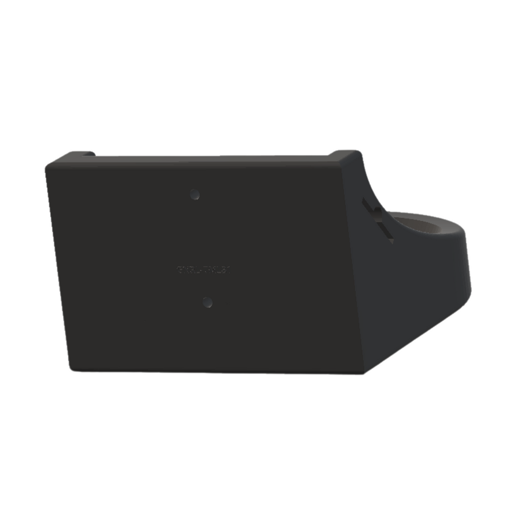 Durable PETG Universal Leaf Blower Mount with Strap Holes - Black