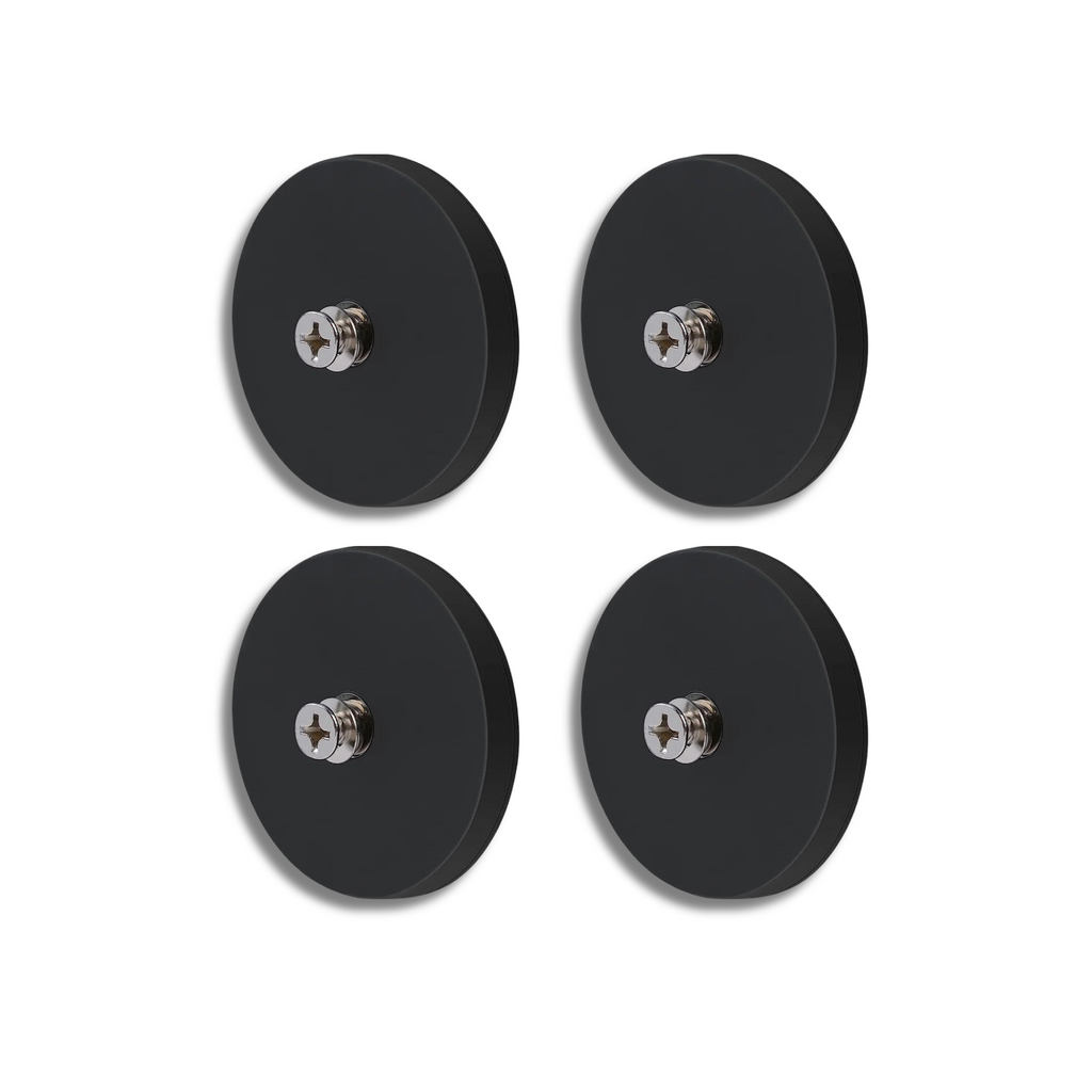 Rubber Coated Neodymium Threaded Magnets Kit with Screws