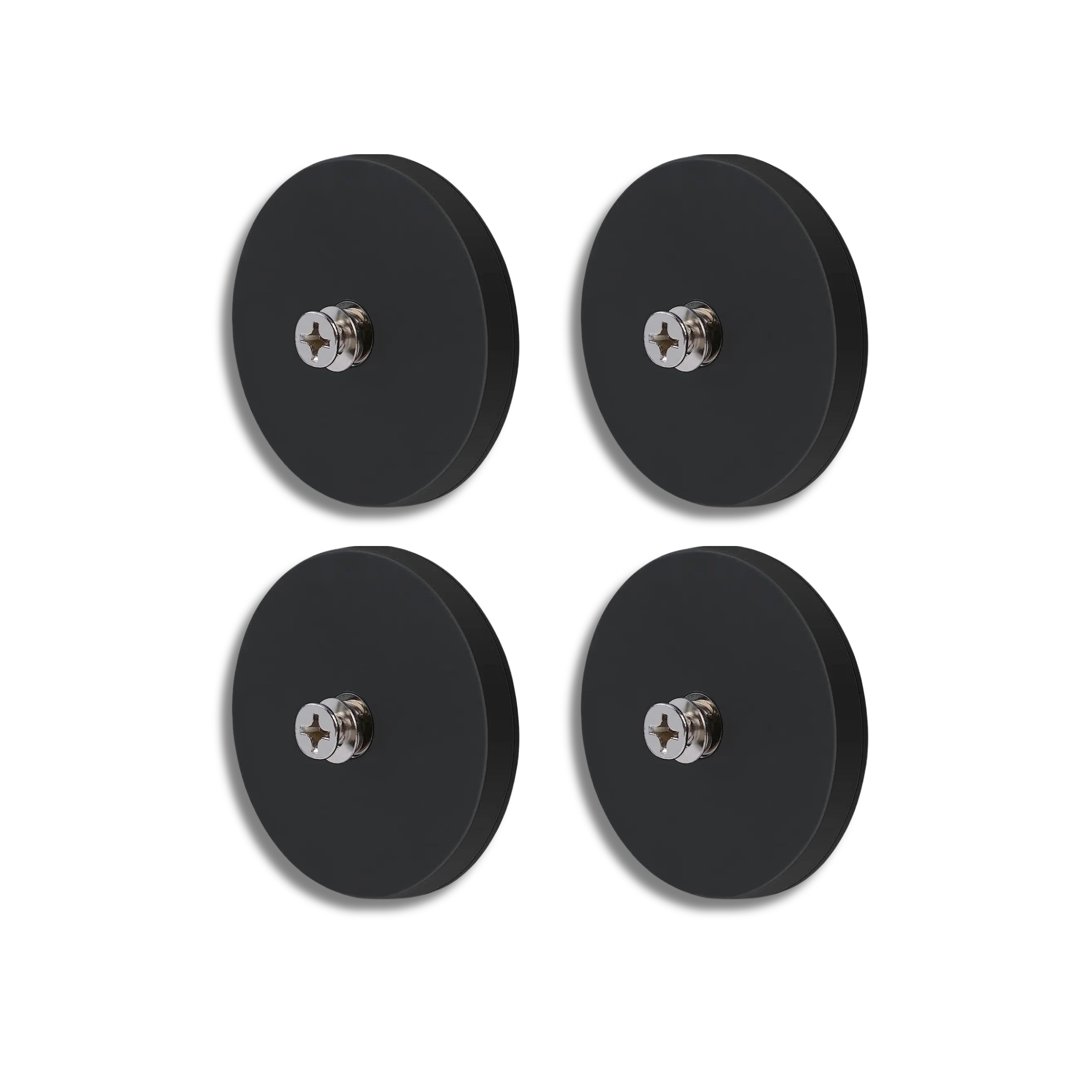 Rubber Coated Neodymium Threaded Magnets Kit with Screws