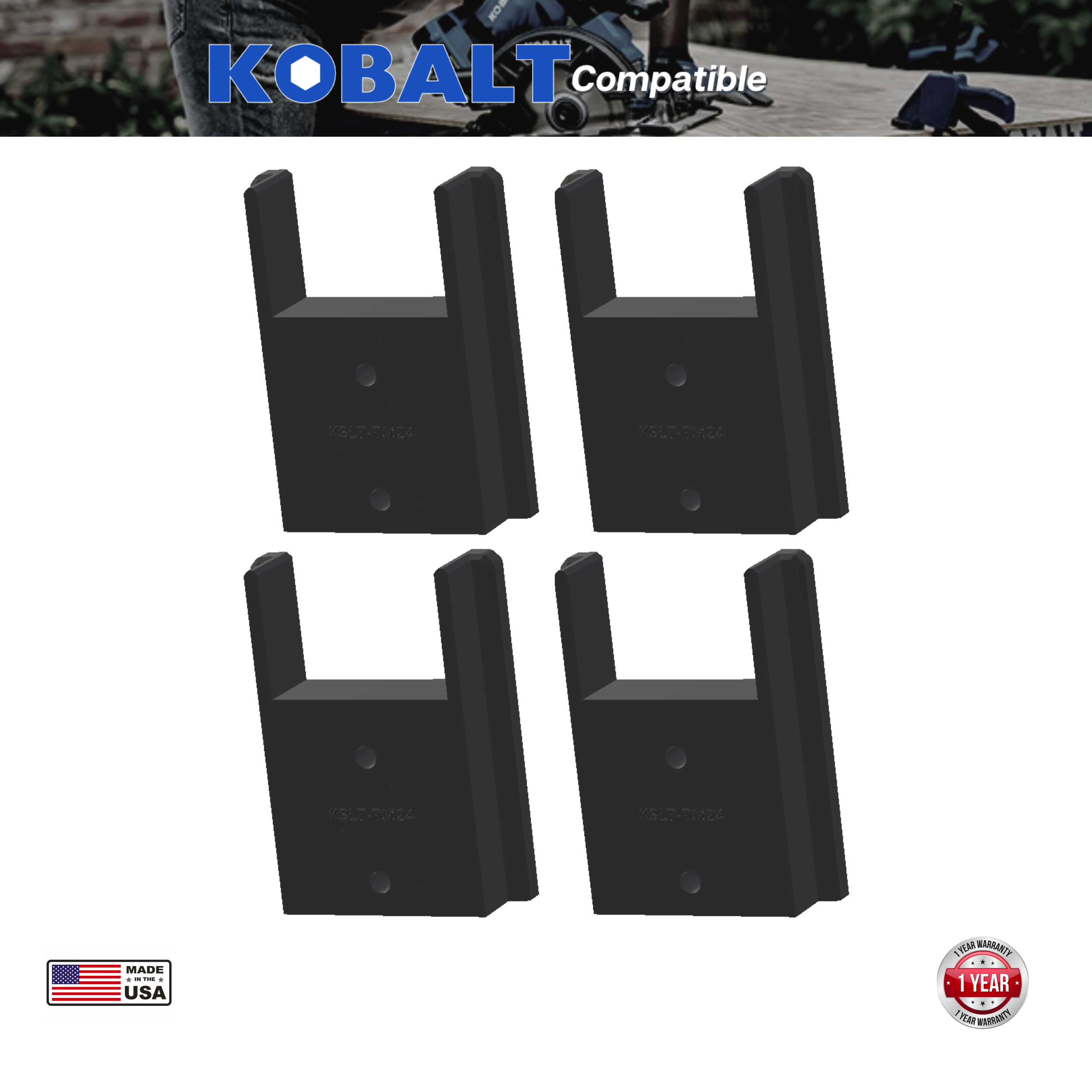Kobalt 24V Tool Mount | Tool Holder (4 Pack)