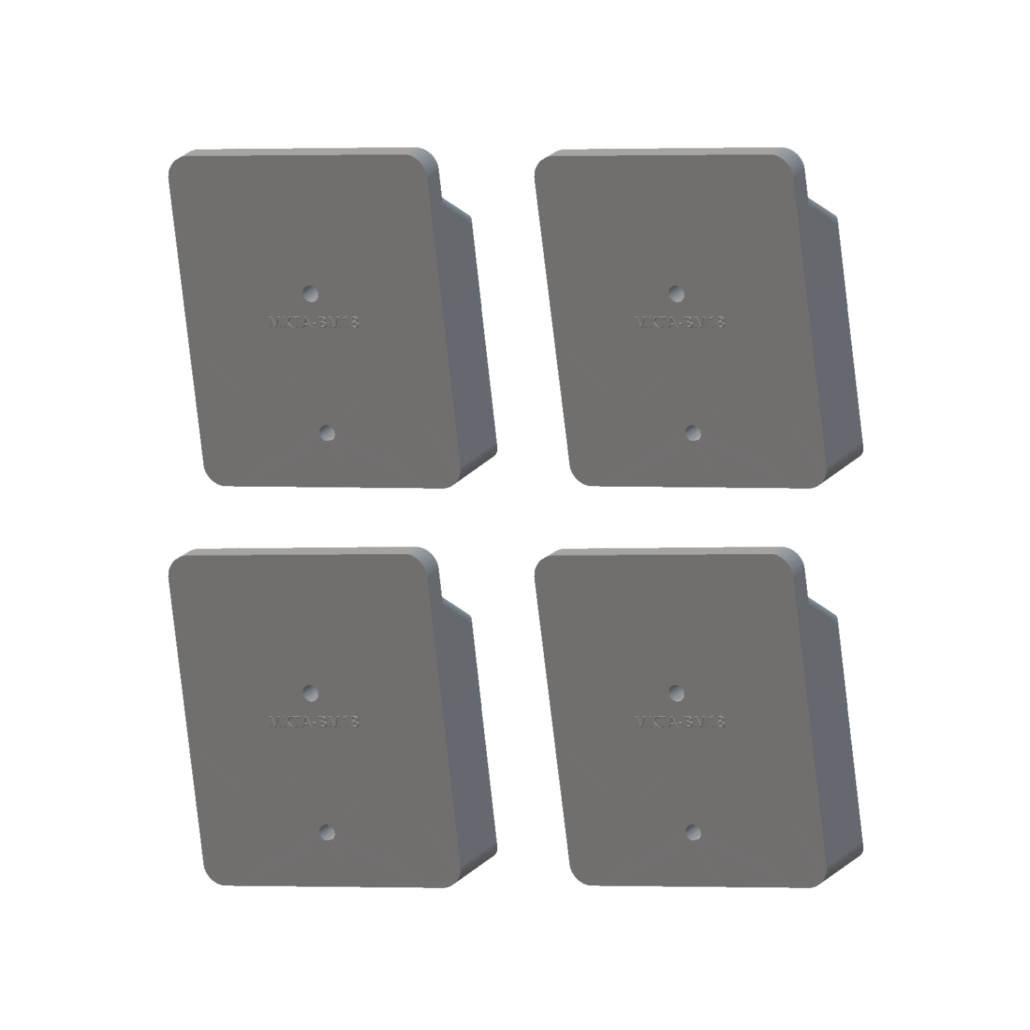 Makita 18V Lockable Battery Mount - Black (4 Pack)