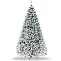 Pre-Lit Premium Snow Flocked Hinged Artificial Christmas Tree