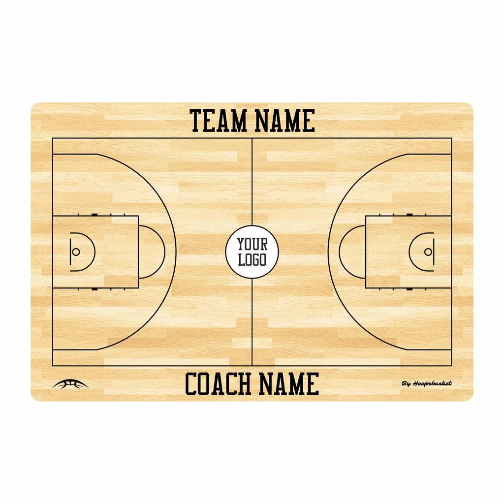 Custom FIBA Basketball Coaching Board 15.7 x 10.6 in (Classic)
