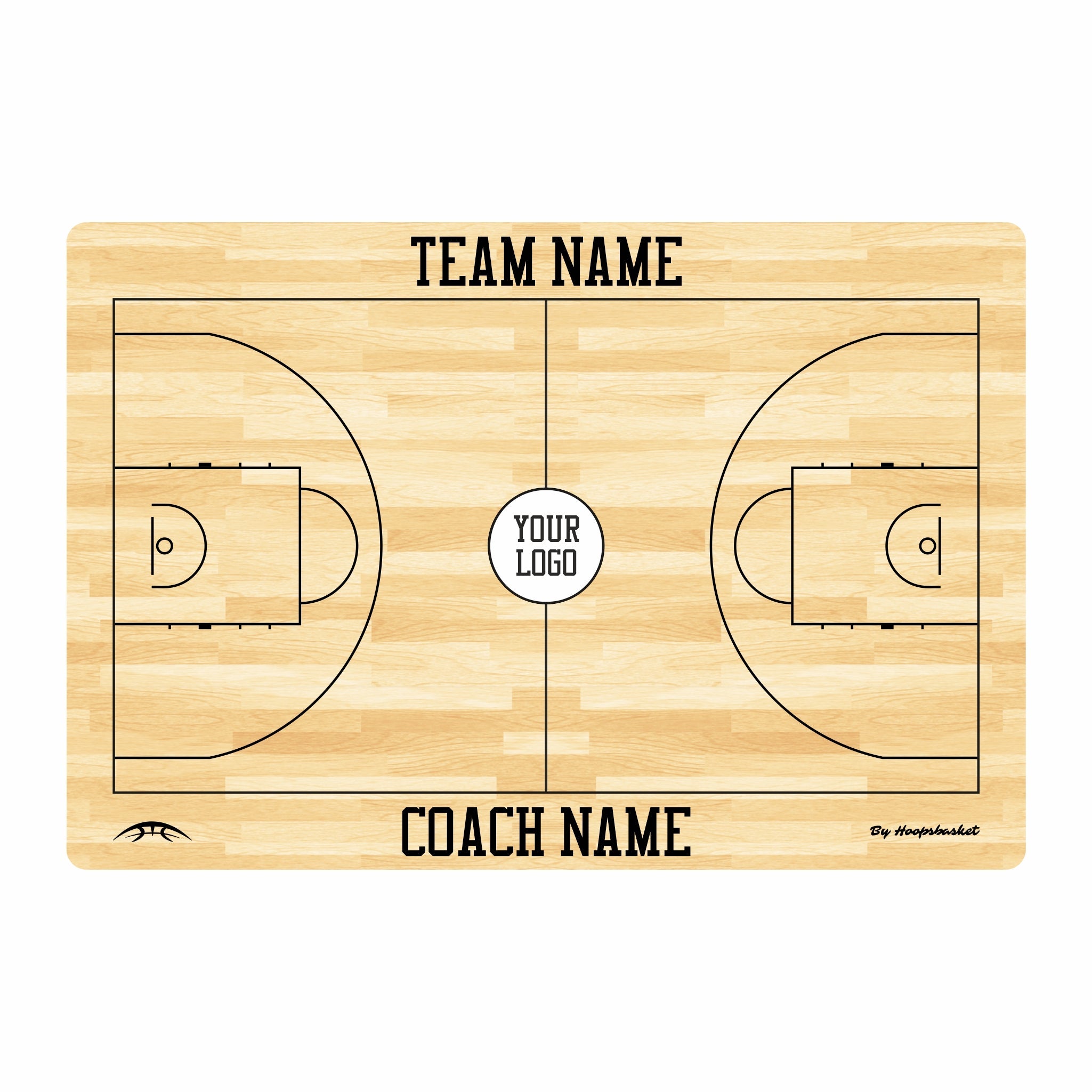 Custom FIBA Basketball Coaching Board 15.7 x 10.6 in (Classic)