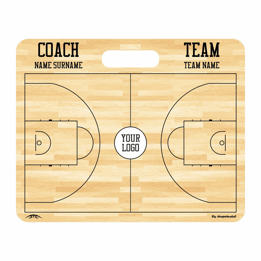 Custom FIBA Basketball Coaching Board 15.7 x 12.6 in (Magnetic)