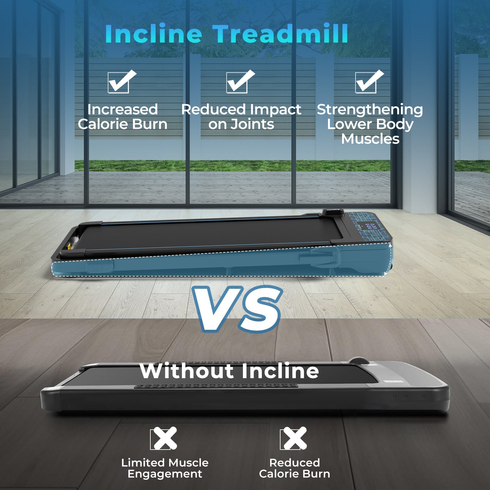 2 in 1 Folding Treadmill with 300 LBS Capacity and Remote Control for Home-Black