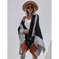 Women's Check Plus Size Loose Knit Cardigan