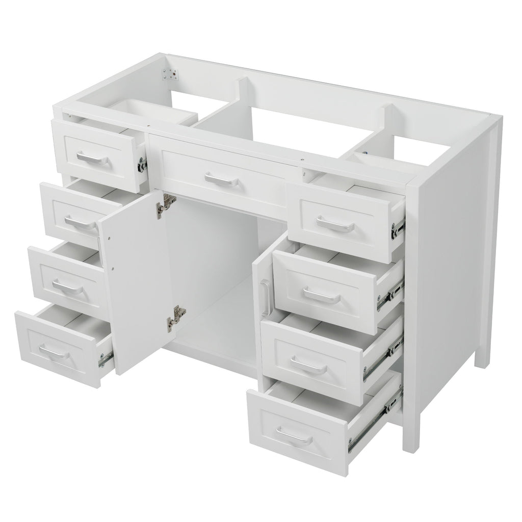 Bathroom Vanity Cabinet with 2 Soft Close Doors and 8 Drawers