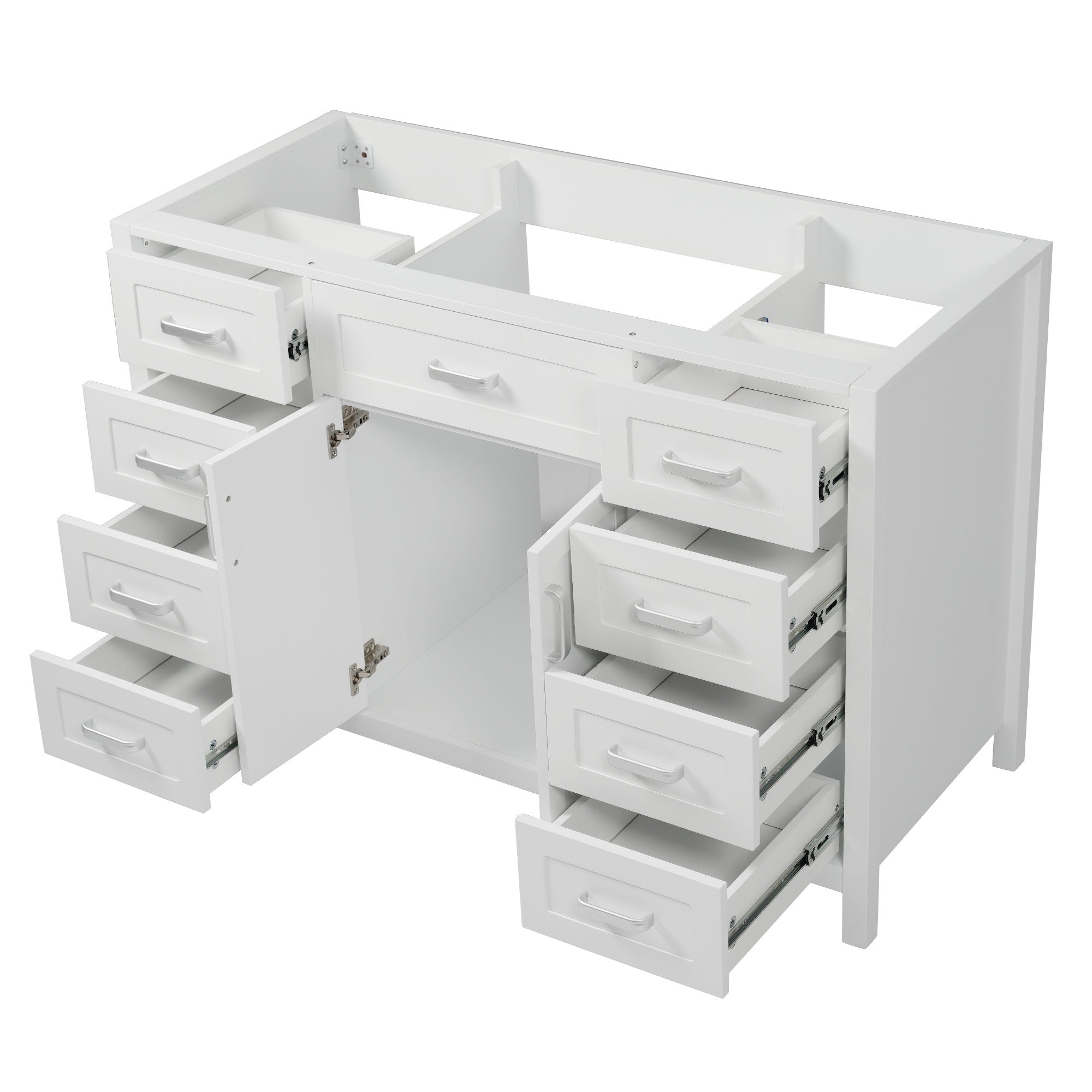 Bathroom Vanity Cabinet with 2 Soft Close Doors and 8 Drawers