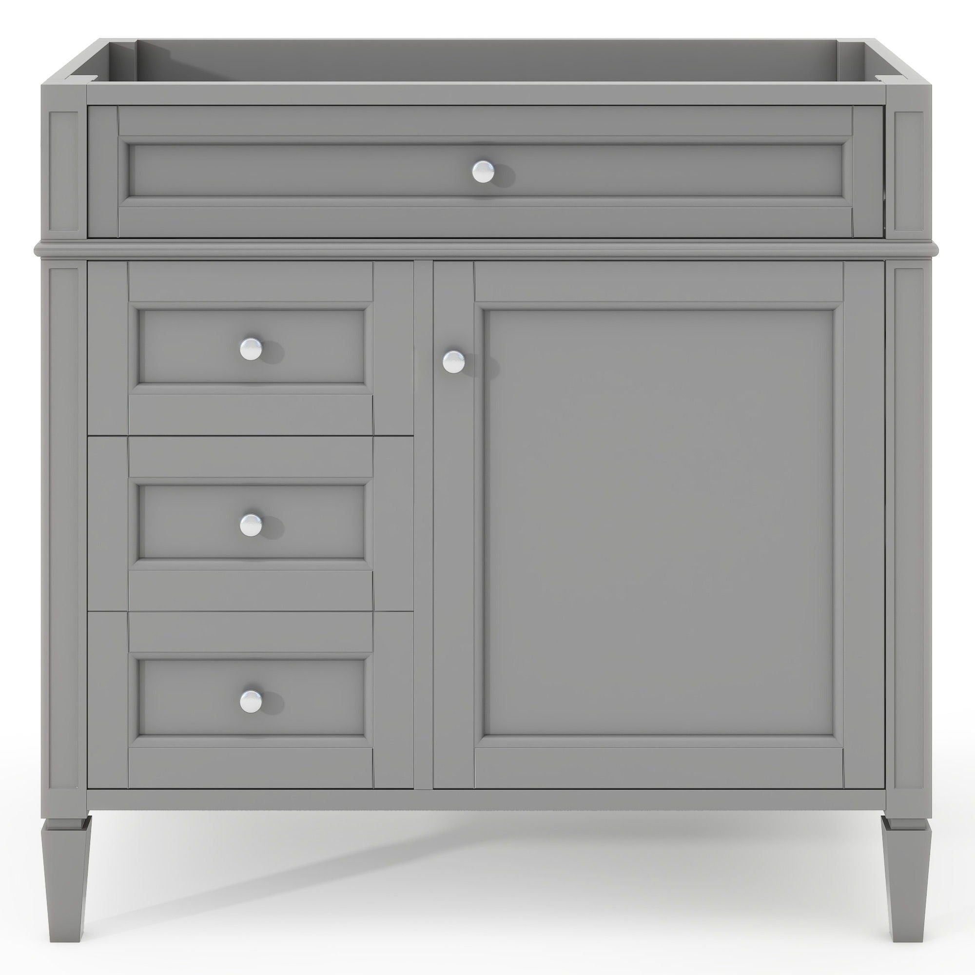 Bathroom Vanity With 2 Drawers and Tip-Out Drawer Storage Cabinet